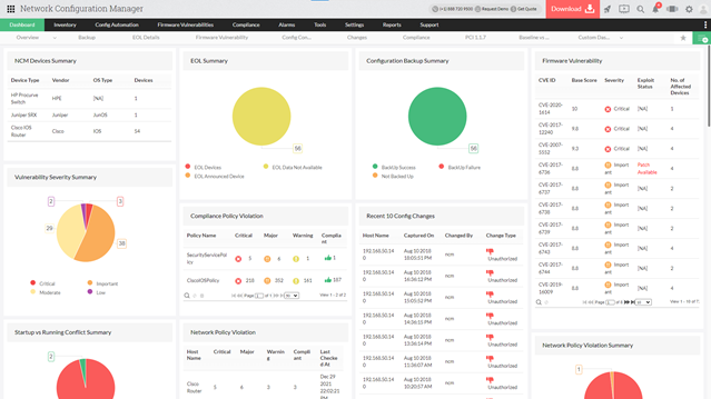 Screenshot Network Configuration Manager
