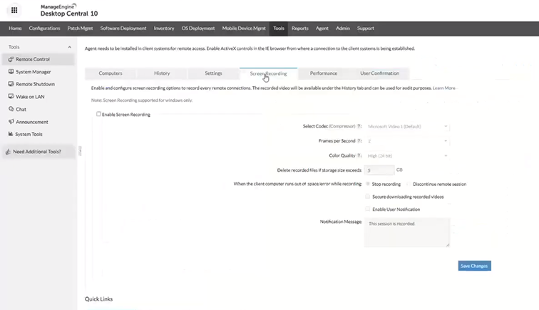 Nagrywanie sesji i zdalne zarządzanie stacjami roboczymi