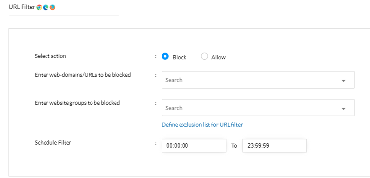 Zabezpieczanie przeglądarek - URL filtr