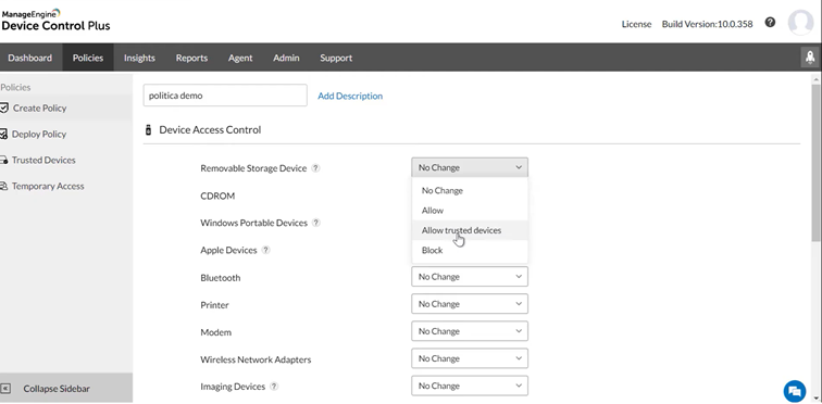 Wsparcie macOS Device Control Plus